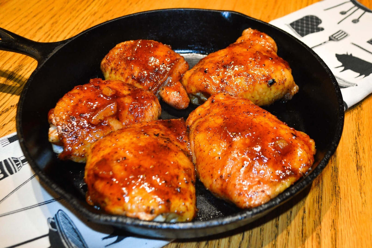 Chipotle Orange Glaze Smoked Chicken Thighs Recipe