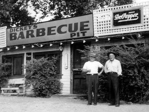 Dickey's Barbecue restaurant black & white photo