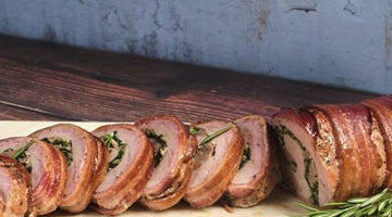 Bacon Wrapped Stuffed Pork Tenderloin