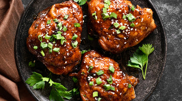 Chipotle Orange Glaze Smoked Chicken Thighs