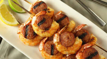 Shrimp And Sausage Kabobs